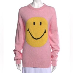 Joshua Sanders X Smiley Wool Cashmere Jumper Sweater Pink XS S
